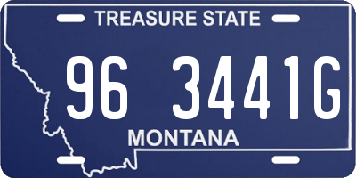 MT license plate 963441G