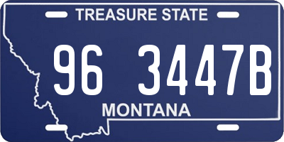 MT license plate 963447B