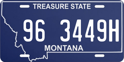 MT license plate 963449H