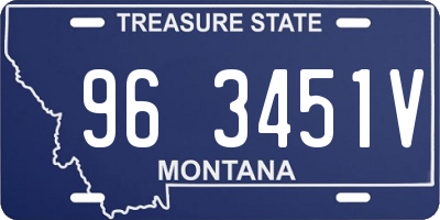 MT license plate 963451V