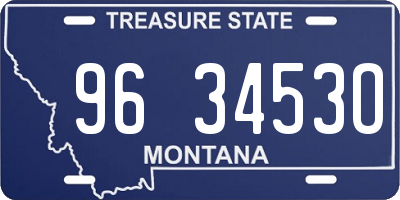 MT license plate 963453O