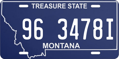 MT license plate 963478I
