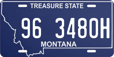 MT license plate 963480H