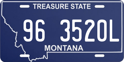MT license plate 963520L