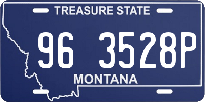 MT license plate 963528P