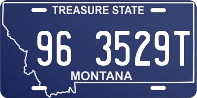 MT license plate 963529T