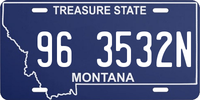 MT license plate 963532N