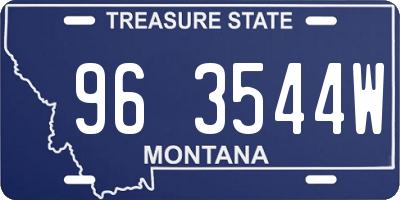MT license plate 963544W