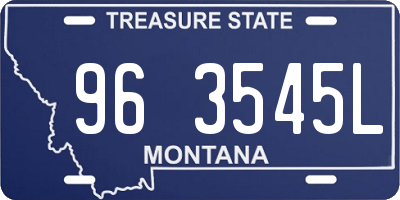 MT license plate 963545L