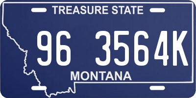 MT license plate 963564K