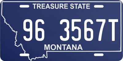 MT license plate 963567T