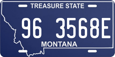 MT license plate 963568E