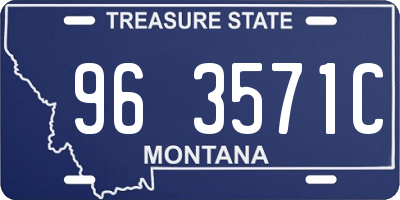 MT license plate 963571C