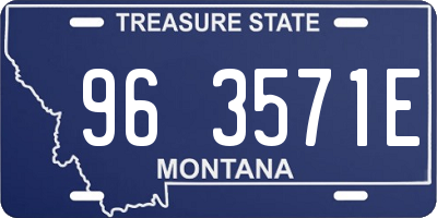 MT license plate 963571E