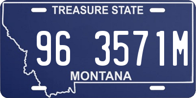 MT license plate 963571M