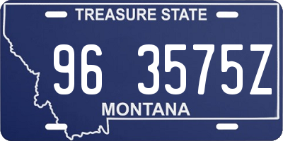 MT license plate 963575Z