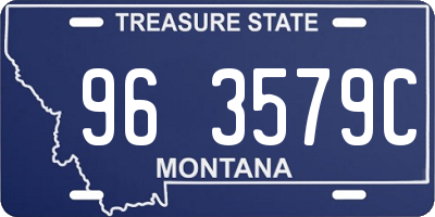 MT license plate 963579C