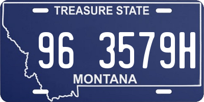 MT license plate 963579H