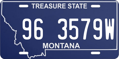 MT license plate 963579W