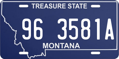 MT license plate 963581A