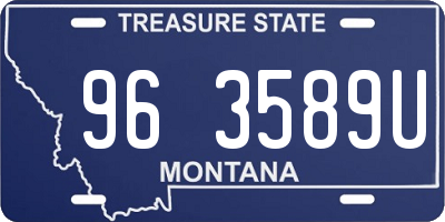 MT license plate 963589U