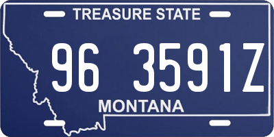 MT license plate 963591Z