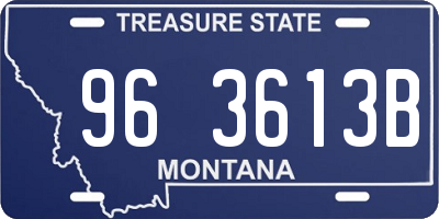 MT license plate 963613B
