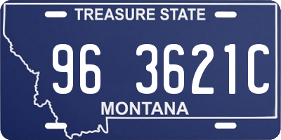 MT license plate 963621C