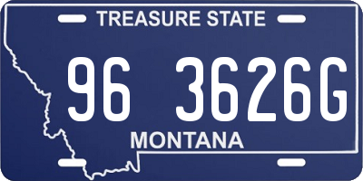 MT license plate 963626G