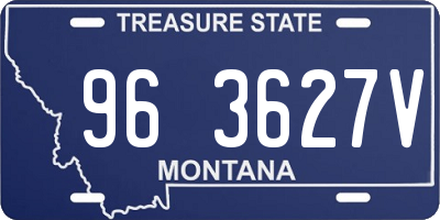 MT license plate 963627V