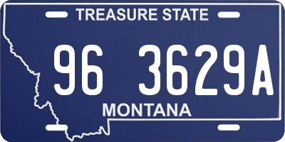 MT license plate 963629A