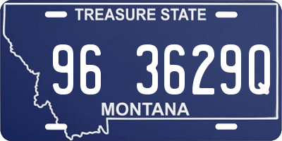 MT license plate 963629Q