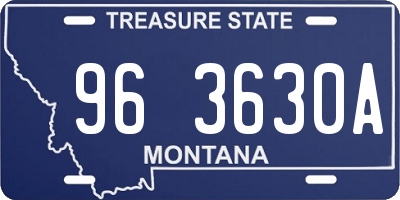 MT license plate 963630A