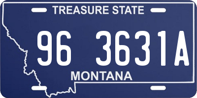 MT license plate 963631A