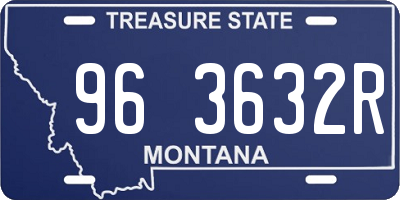 MT license plate 963632R