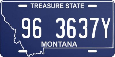 MT license plate 963637Y