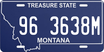 MT license plate 963638M