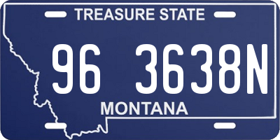 MT license plate 963638N