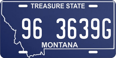 MT license plate 963639G