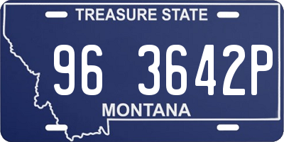MT license plate 963642P