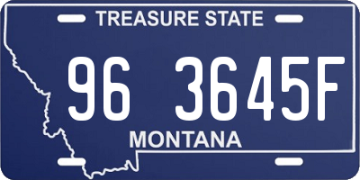MT license plate 963645F