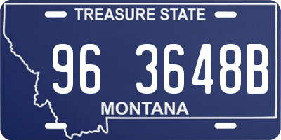 MT license plate 963648B