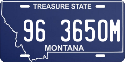 MT license plate 963650M