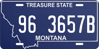 MT license plate 963657B
