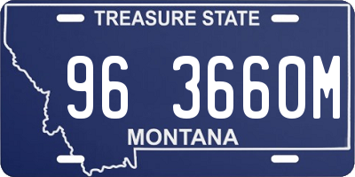 MT license plate 963660M