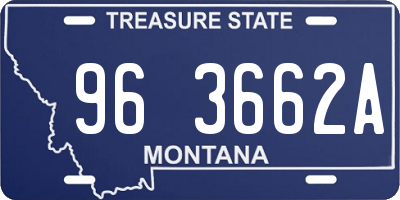 MT license plate 963662A