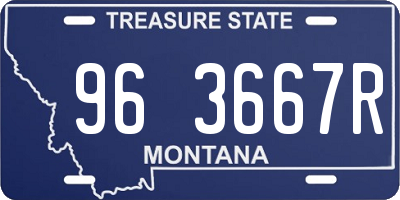 MT license plate 963667R