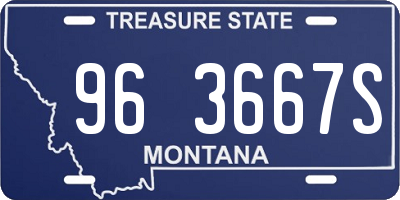 MT license plate 963667S