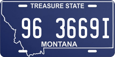 MT license plate 963669I