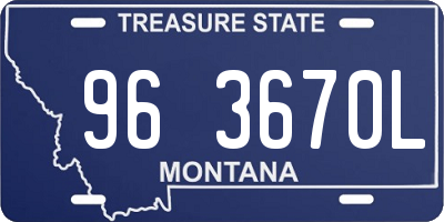 MT license plate 963670L